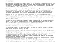 Featured image for The Impact of Artificial Intelligence on the Future of Employment and Careers Plan