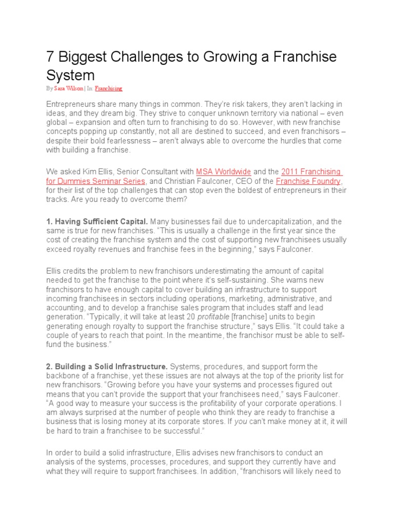 Content image for Overcoming the Challenges of Franchise Financing and Funding Options